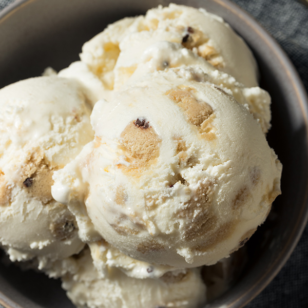 Frozen Cookie Dough Ice Cream Ready to Eat for Dessert